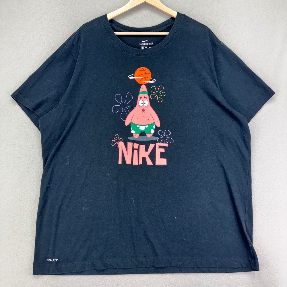 Nike Kyrie x SpongeBob T-Shirt Mens 3XL Patrick‎ Star Basketball Tee Rare Black